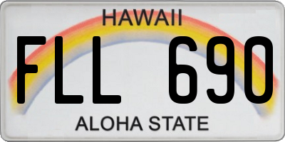 HI license plate FLL690