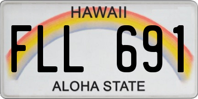 HI license plate FLL691
