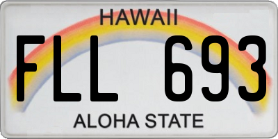 HI license plate FLL693