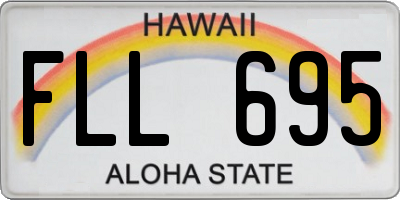 HI license plate FLL695
