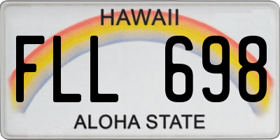 HI license plate FLL698