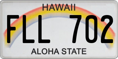 HI license plate FLL702