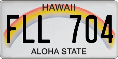HI license plate FLL704