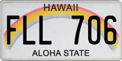 HI license plate FLL706
