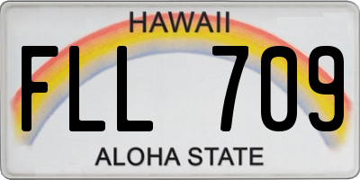 HI license plate FLL709
