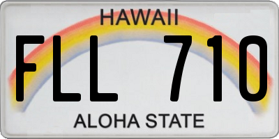 HI license plate FLL710