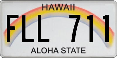 HI license plate FLL711