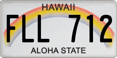 HI license plate FLL712