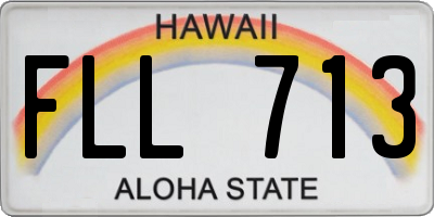 HI license plate FLL713