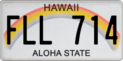 HI license plate FLL714