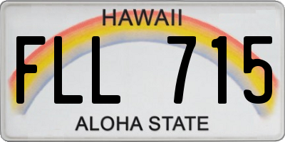 HI license plate FLL715