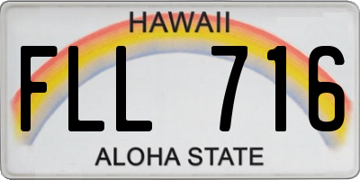 HI license plate FLL716
