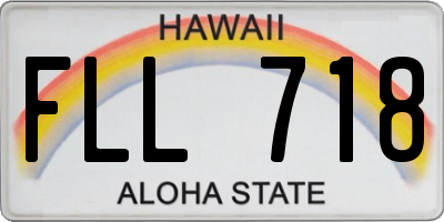 HI license plate FLL718