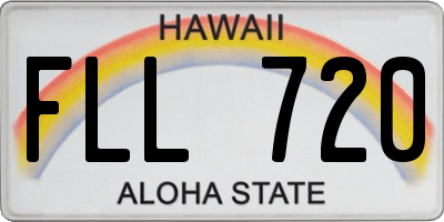 HI license plate FLL720