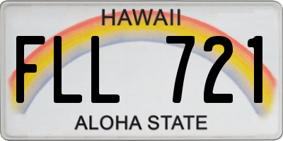 HI license plate FLL721