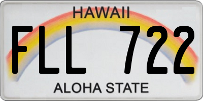 HI license plate FLL722