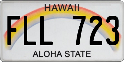 HI license plate FLL723