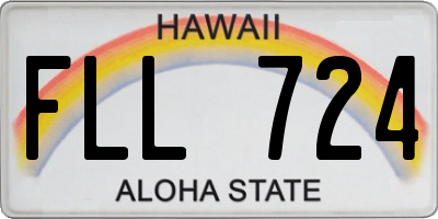 HI license plate FLL724