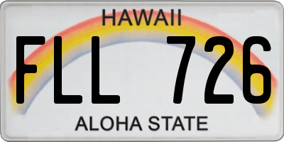 HI license plate FLL726
