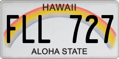 HI license plate FLL727