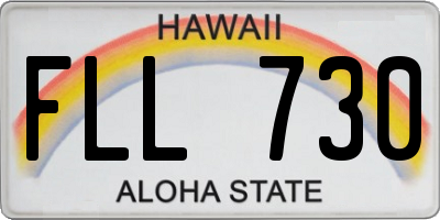 HI license plate FLL730