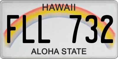 HI license plate FLL732