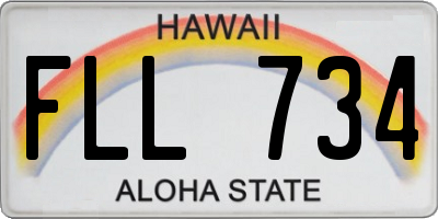 HI license plate FLL734