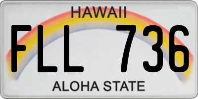 HI license plate FLL736