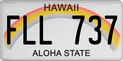 HI license plate FLL737