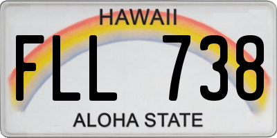 HI license plate FLL738