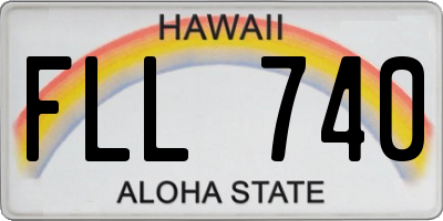 HI license plate FLL740