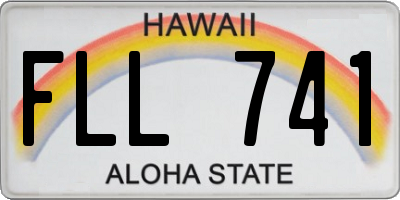 HI license plate FLL741