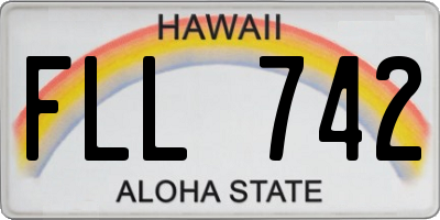 HI license plate FLL742