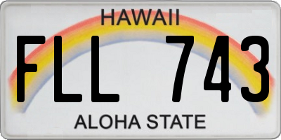 HI license plate FLL743