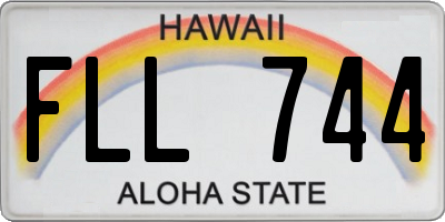 HI license plate FLL744