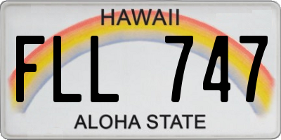 HI license plate FLL747