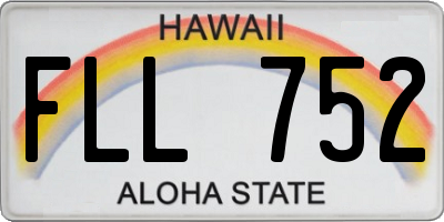 HI license plate FLL752
