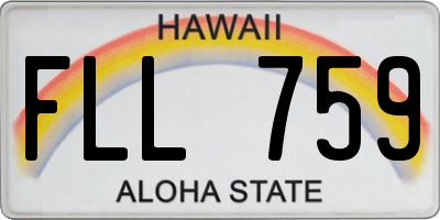 HI license plate FLL759