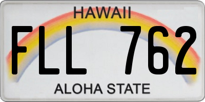 HI license plate FLL762