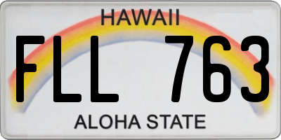 HI license plate FLL763