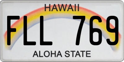 HI license plate FLL769