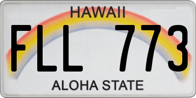 HI license plate FLL773