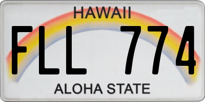 HI license plate FLL774