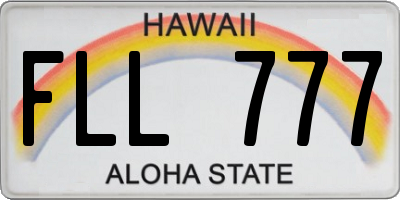 HI license plate FLL777