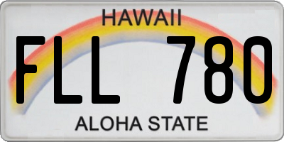 HI license plate FLL780