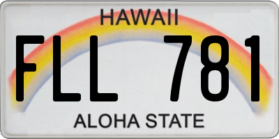 HI license plate FLL781