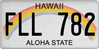 HI license plate FLL782