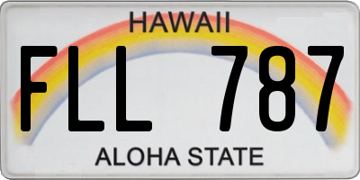 HI license plate FLL787