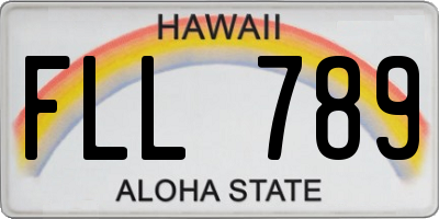 HI license plate FLL789