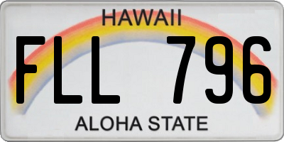 HI license plate FLL796